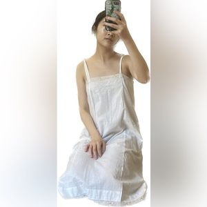 French Airy white handmade sun dress
